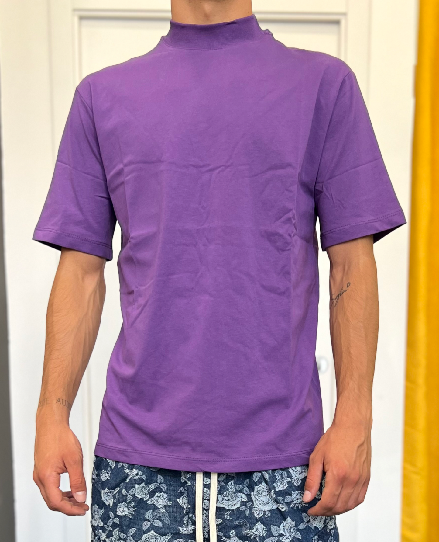 T-SHIRT Collo Alto Viola