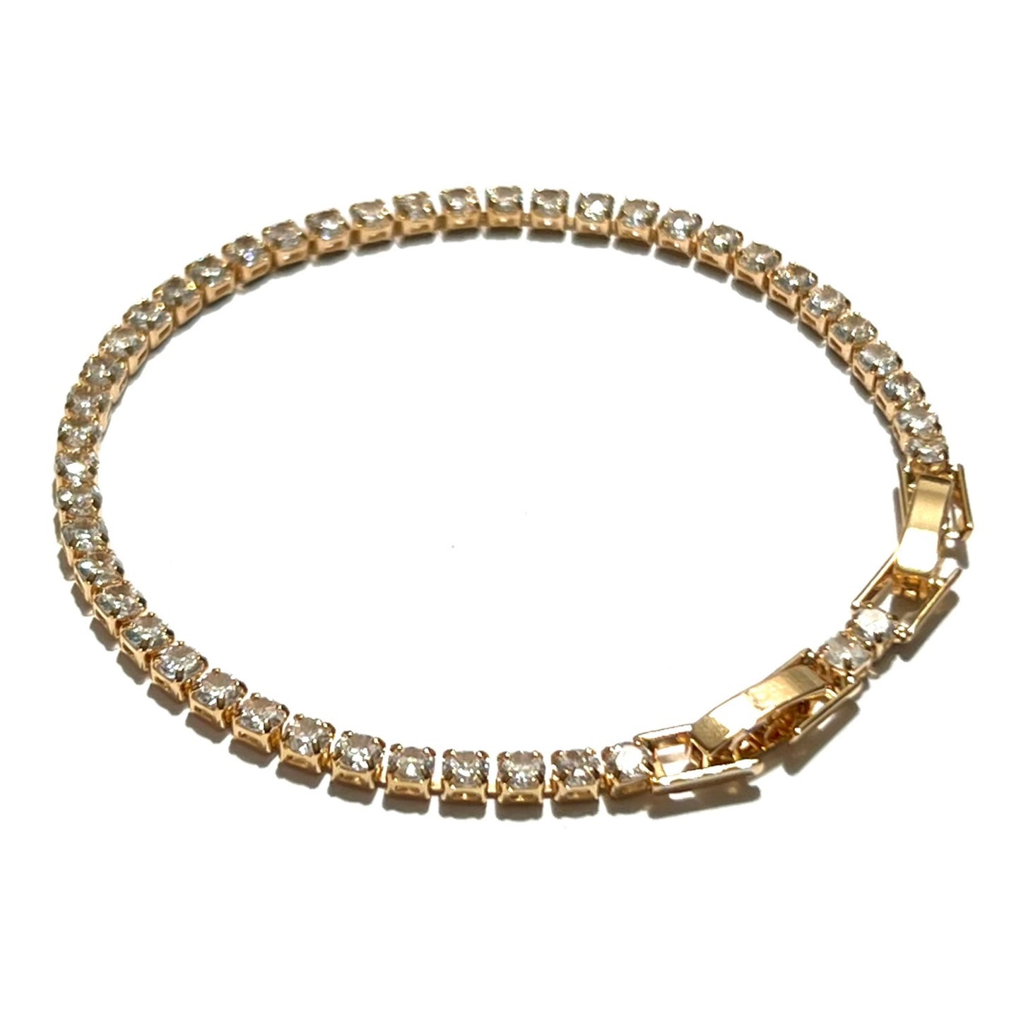 Hustlers Roma - BRACCIALE Tennis Oro DOPPIA MISURA (17cm, 20cm)