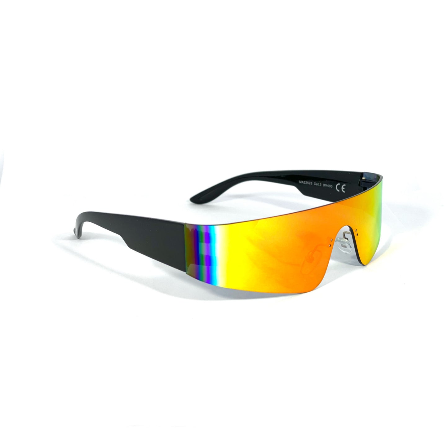 HR Eyewear - IBIZA Nero Lente Scura Specchiata Rainbow