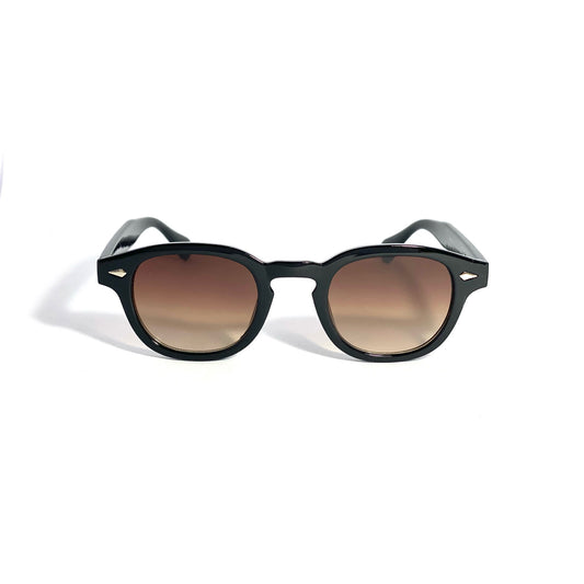 HR Eyewear - EDWARD Nero Lucido Lente Marrone Sfumata